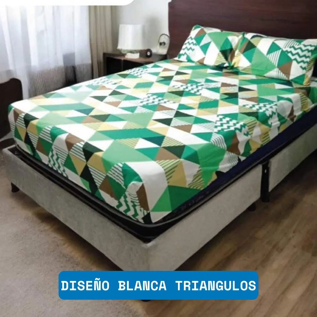 PAGA 1 LLEVA 2 | JUEGO DE SABANAS ESTAMPADAS 4 PIEZAS | TELA PREMIUM ⭐