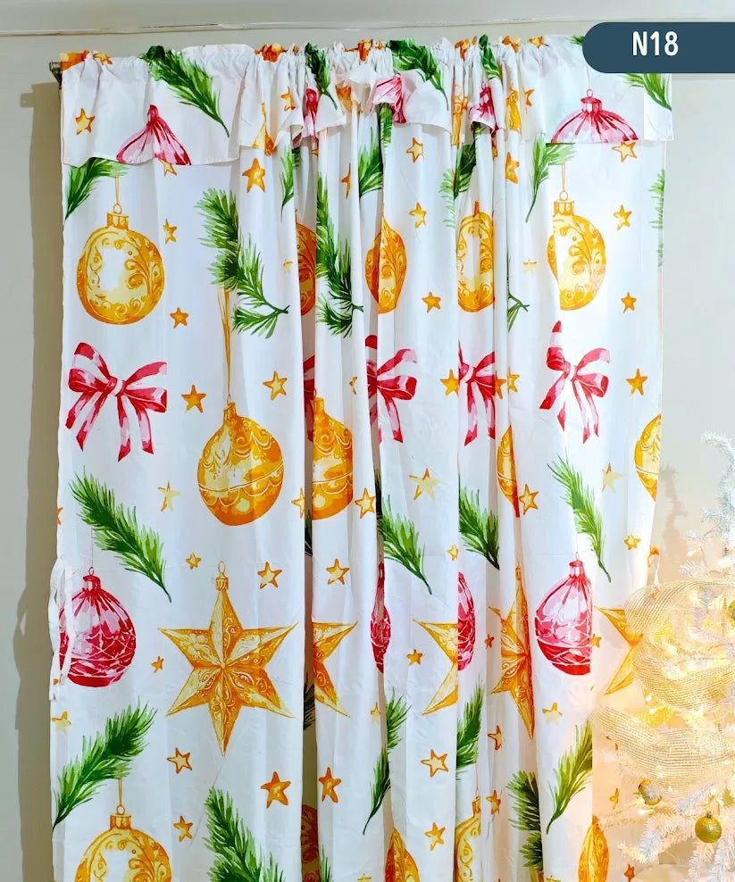 OFERTA 2X1 | Juego de Cortinas Navideñas | Escoge 2 Diseños Diferentes