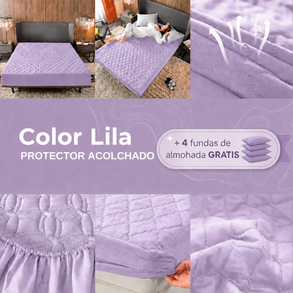 Paga 1 Lleva 2 | Protector de Colchón Antifluido + 4 Fundas de Almohada