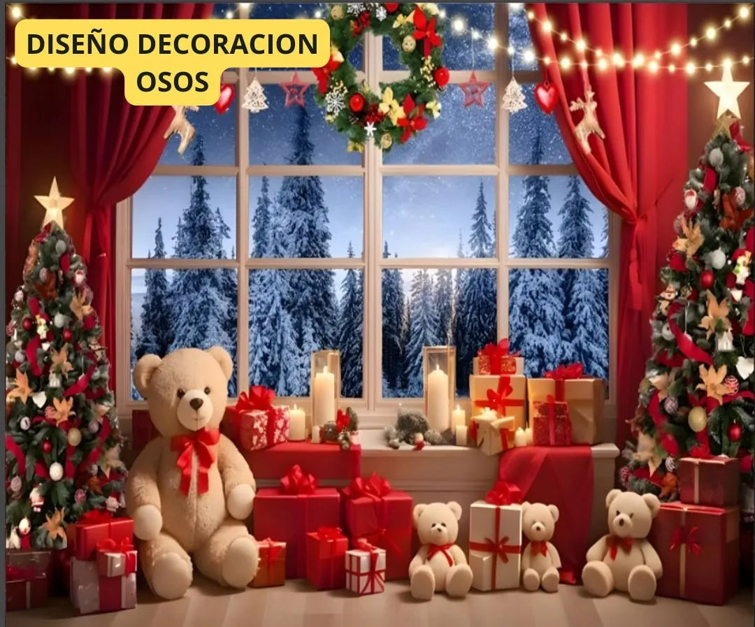 Telón Navideño para Pared 2,50 mts x 2 mts