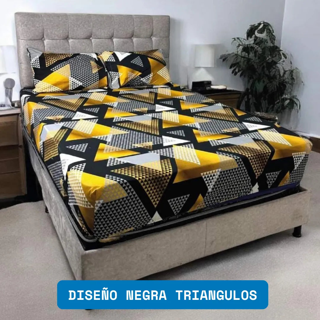 PAGA 1 LLEVA 2 | JUEGO DE SABANAS ESTAMPADAS 4 PIEZAS | TELA PREMIUM ⭐
