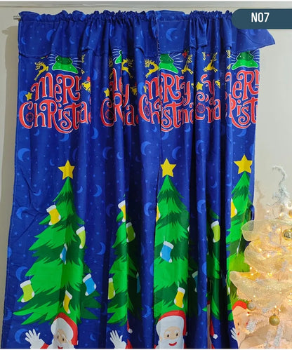 OFERTA 2X1 | Juego de Cortinas Navideñas | Escoge 2 Diseños Diferentes