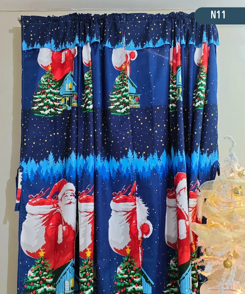 OFERTA 2X1 | Juego de Cortinas Navideñas | Escoge 2 Diseños Diferentes