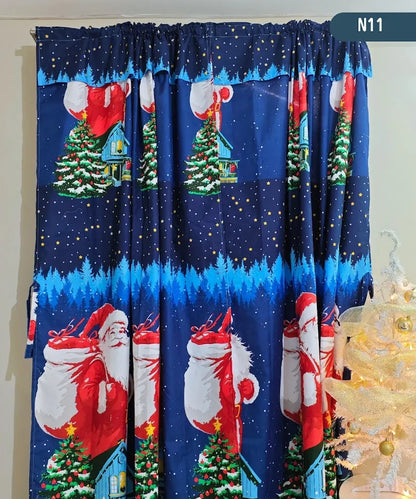 OFERTA 2X1 | Juego de Cortinas Navideñas | Escoge 2 Diseños Diferentes