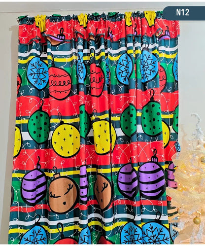 OFERTA 2X1 | Juego de Cortinas Navideñas | Escoge 2 Diseños Diferentes