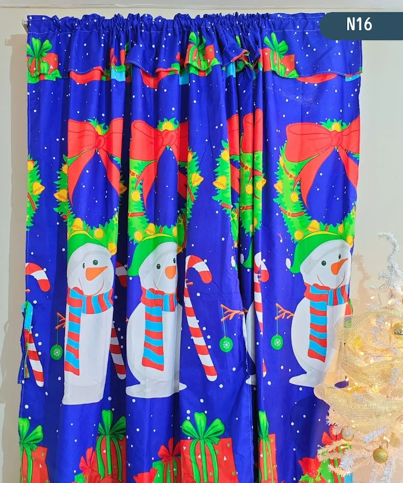 OFERTA 2X1 | Juego de Cortinas Navideñas | Escoge 2 Diseños Diferentes