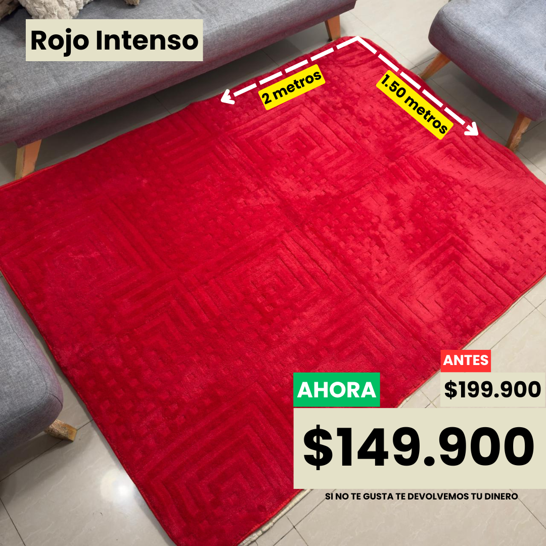 Alfombra Velvet Premium 2 mts x 1,50 mts