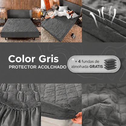 Paga 1 Lleva 2 | Protector de Colchón Antifluido + 4 Fundas de Almohada